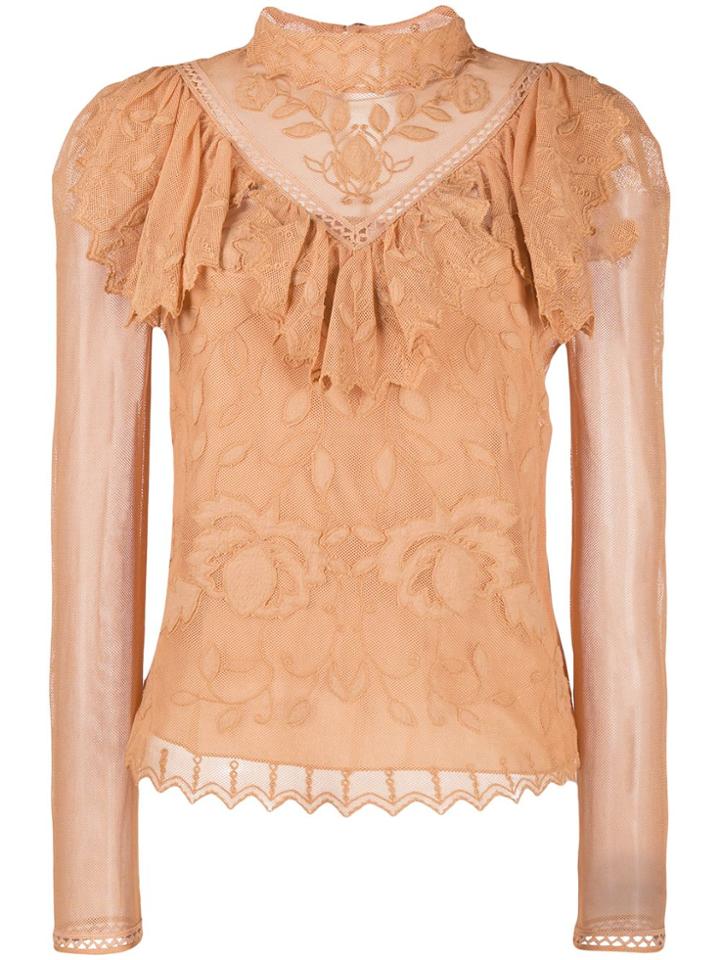 See By Chloé Victorian Lace Blouse - Brown