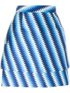 House Of Holland - A-line Layered Skirt - Women - Polyester - 8, Women's, Blue, Polyester