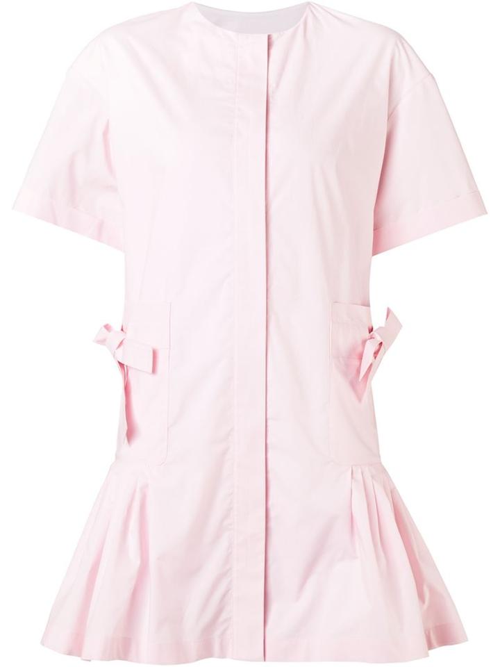 Minjukim Flared Shirt Dress, Women's, Size: 36, Pink/purple, Cotton