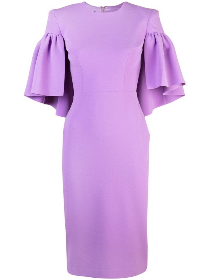 Alex Perry Structured Shoulders Dress - Purple
