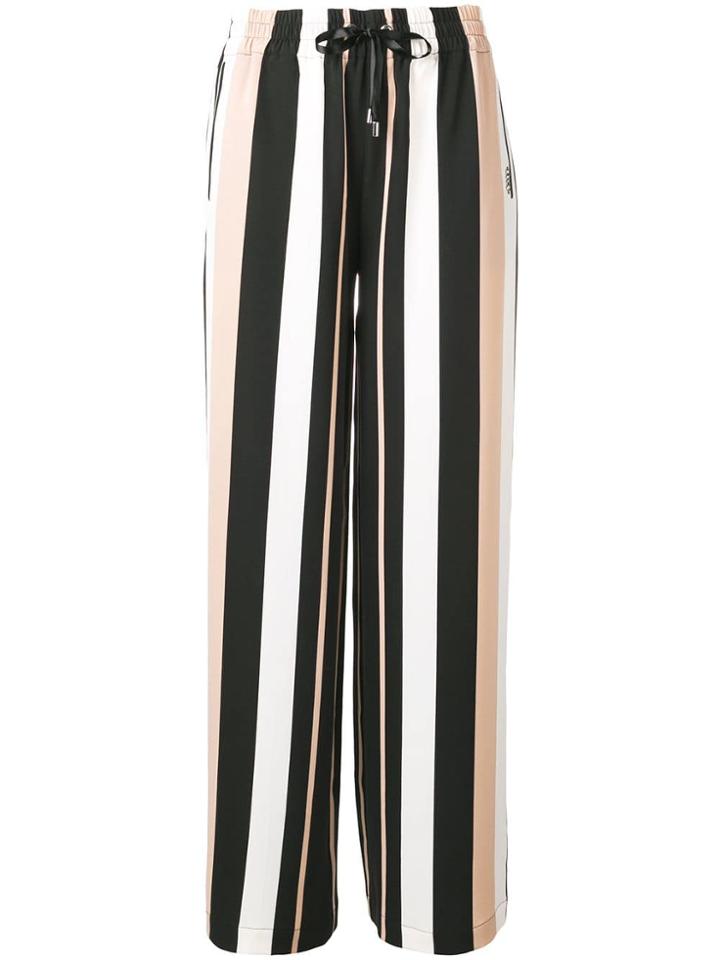 Liu Jo Striped Drawstring Trousers - Black