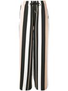 Liu Jo Striped Drawstring Trousers - Black