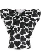 Msgm Pussybow Heart Print Blouse - White