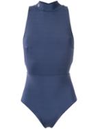 Haight Turtle Neck Bodysuit, Women's, Size: Medium, Blue, Polyamide/spandex/elastane