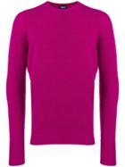 Drumohr Long-sleeve Fitted Sweater - Pink & Purple