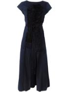 Comme Des Garçons Vintage Ruffled Panel Coat - Blue