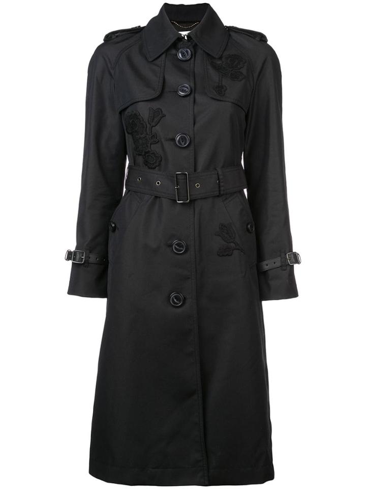 Coach Embellished Trench Coat - Black