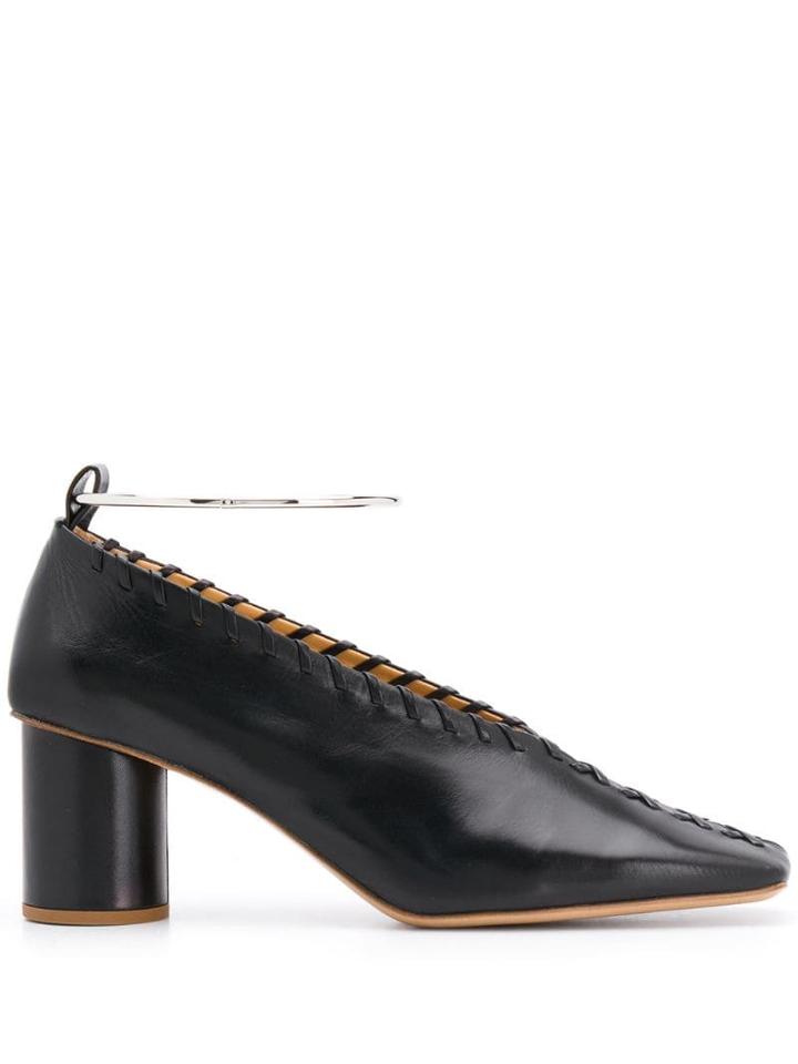 Jil Sander Stitch-detail Pumps - Black