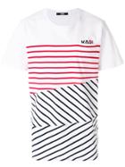 Karl Lagerfeld Contrast Stripe Logo T-shirt - White