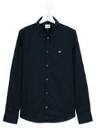 Armani Junior - Teen Classic Shirt - Kids - Cotton/spandex/elastane - 16 Yrs, Blue
