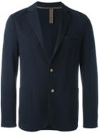Eleventy Patched Elbows Blazer, Men's, Size: 42, Blue, Cotton/nylon/spandex/elastane/acetate