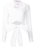 Vivetta Cropped 'vivetta' Shirt, Women's, Size: 36, White, Cotton/spandex/elastane