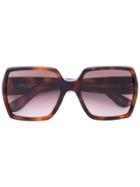 Saint Laurent Eyewear Geometric Frame Sunglasses - Brown