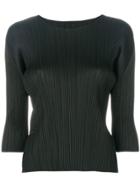 Pleats Please By Issey Miyake Pleated Loose Fit Top - Black