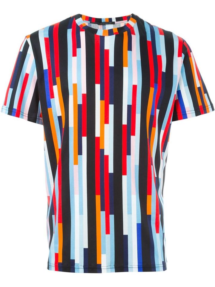Christopher Kane Asymmetric Striped T-shirt, Men's, Size: M, Cotton