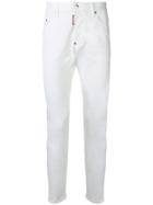 Dsquared2 Low Rise Skinny Trousers - White