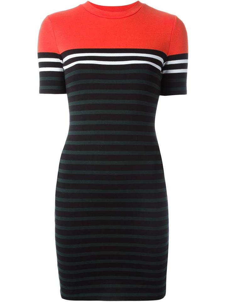 T By Alexander Wang Striped T-shirt Dress, Women's, Size: S, Cotton/spandex/elastane