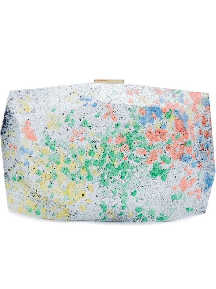 Monique Lhuillier Dasha Clutch, Women's, Green, Acrylic