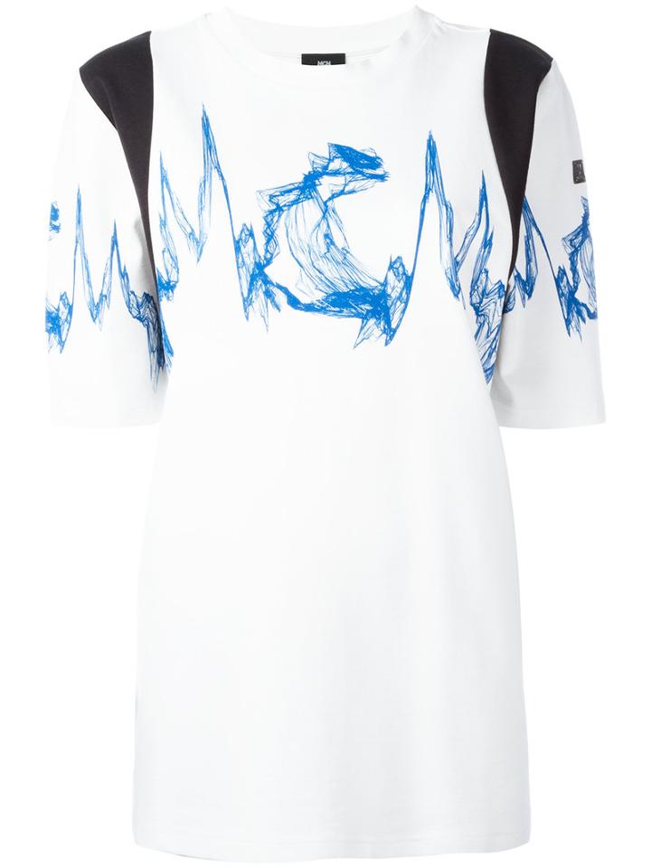 Mcm - Printed T-shirt - Women - Cotton/polyamide/spandex/elastane/modal - S, Women's, White, Cotton/polyamide/spandex/elastane/modal