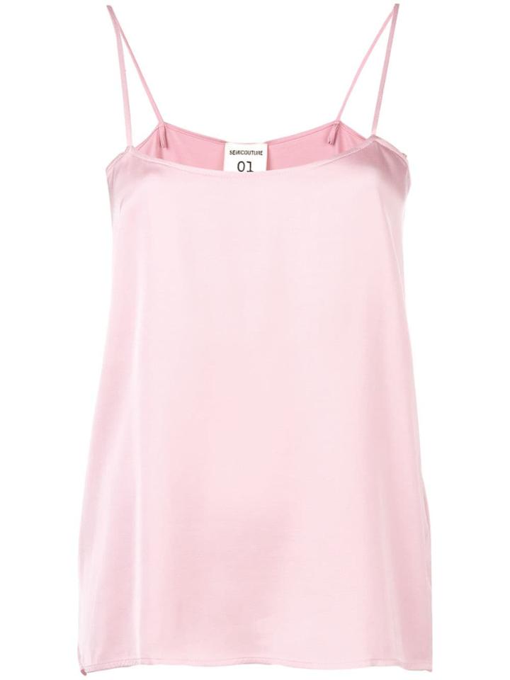 Semicouture Spaghetti Strap Top - Pink