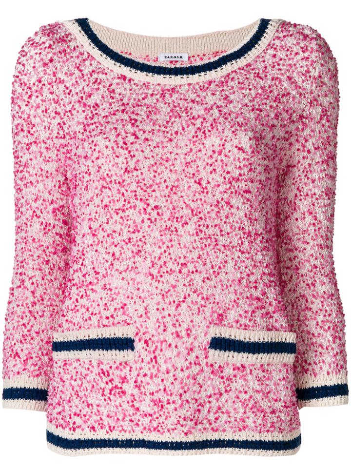P.a.r.o.s.h. Bouclé Sweater - Pink & Purple
