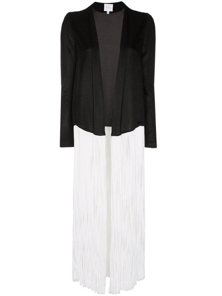 Galvan Dusk Long Contrast Fringe Jacket - Black