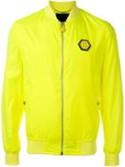 Philipp Plein 'gio' Bomber Jacket, Men's, Size: Xl, Yellow/orange, Polyester