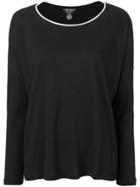 Majestic Filatures Rhinestone Trim Jumper - Black