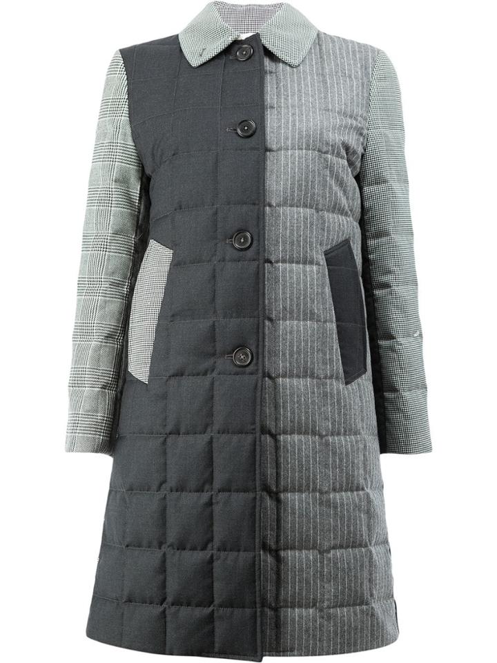 Thom Browne Unconstructed Downfill Bal Collar Overcoat In Funmix