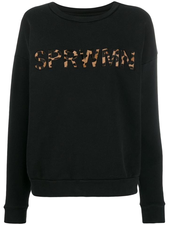 Sprwmn Logo Patch Sweatshirt - Black