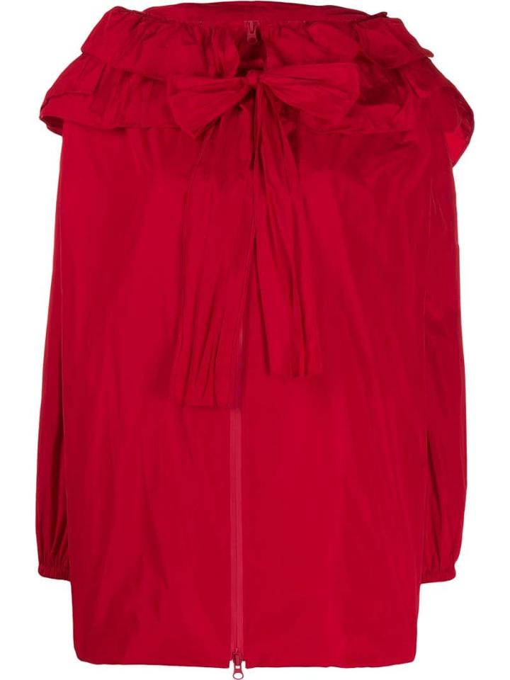 Valentino Ruffled Tied Loose Jacket - Red