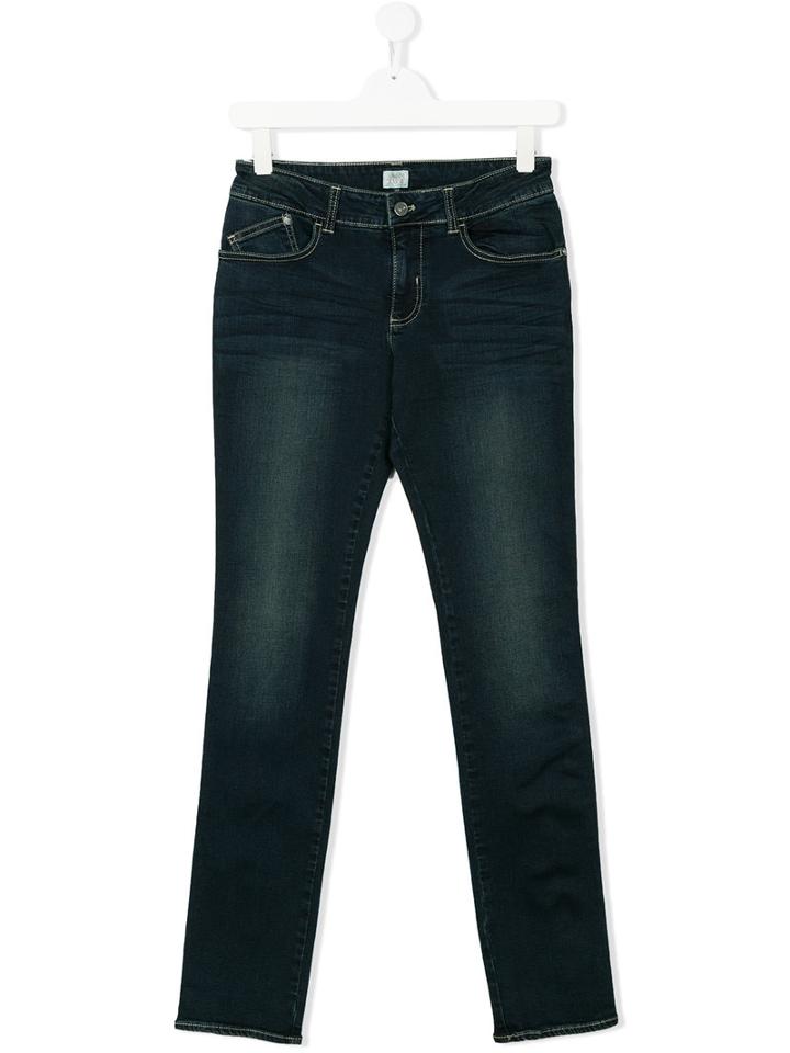 Armani Junior - Casual Jeans - Kids - Cotton/spandex/elastane - 13 Yrs, Blue