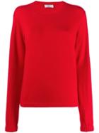 Closed Relaxed-fit Crew Neck Jumper - Red