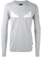 Fendi - Bag Bugs Sweatshirt - Men - Cotton/lamb Skin - 50, Grey, Cotton/lamb Skin
