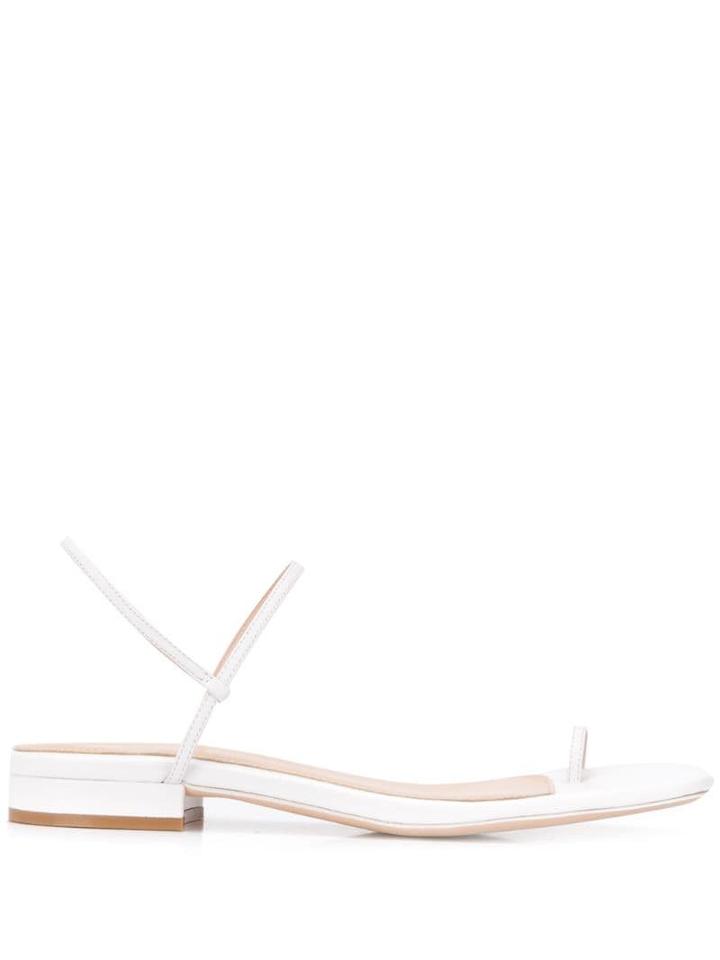 Studio Amelia Toe Bar Sandals - White