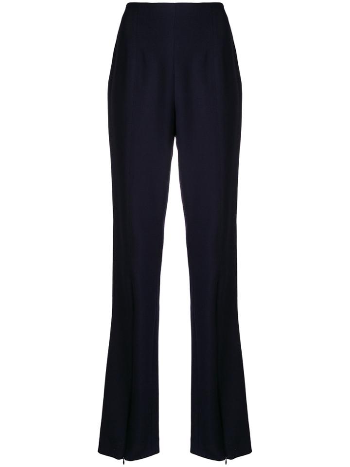 Courrèges Flared Fitted Trousers - Blue