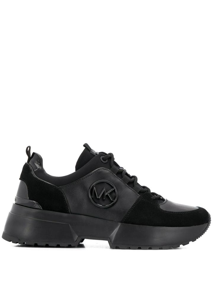 Michael Michael Kors Logo Plaque Low-top Sneakers - Black