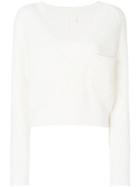 Chloé Ribbed Crop Sweater - White