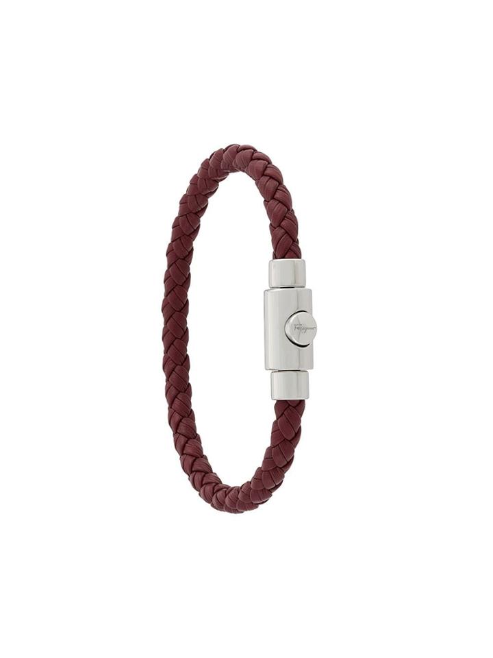Salvatore Ferragamo Braided Bracelet - Red