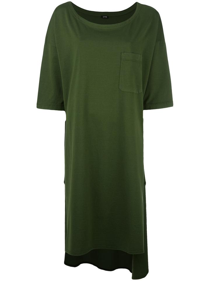 Aspesi - High Low Hem Dress - Women - Cotton - S, Women's, Green, Cotton