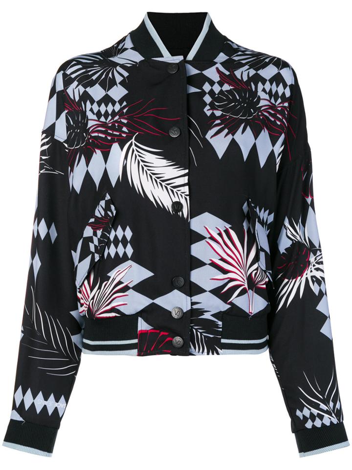 Versace Jeans Floral Bomber Jacket - Black