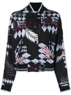 Versace Jeans Floral Bomber Jacket - Black