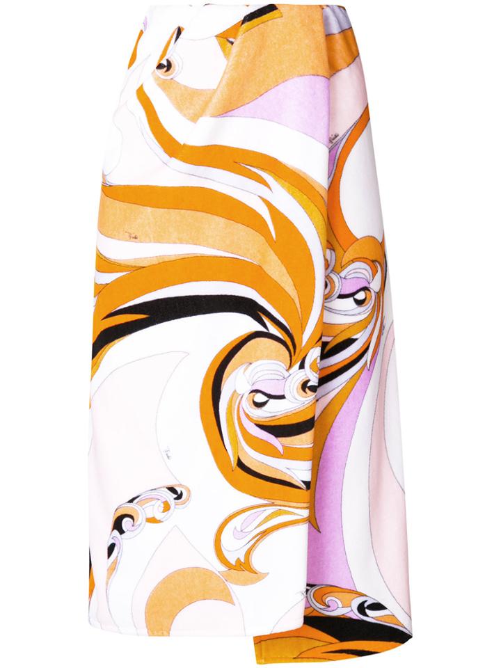 Emilio Pucci Abstract Print Sarong - Yellow & Orange