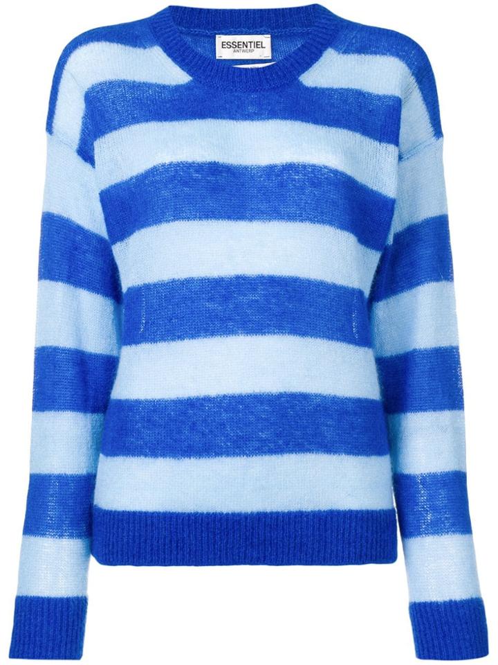 Essentiel Antwerp Oversized Striped Jumper - Blue