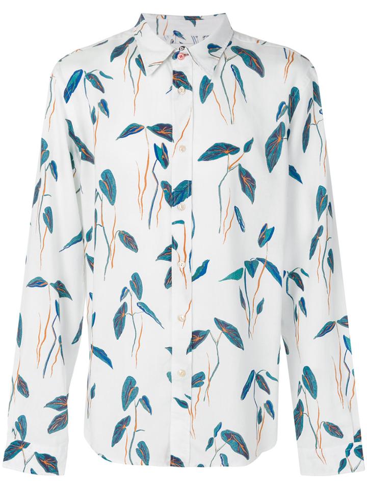 Ps By Paul Smith Leaf Print Shirt - White