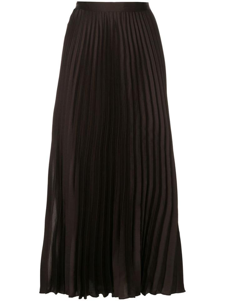 Ginger & Smart Depth Pleat Skirt - Brown