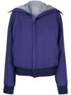 Yohji Yamamoto Pre-owned Back Print Bomber Jacket - Purple