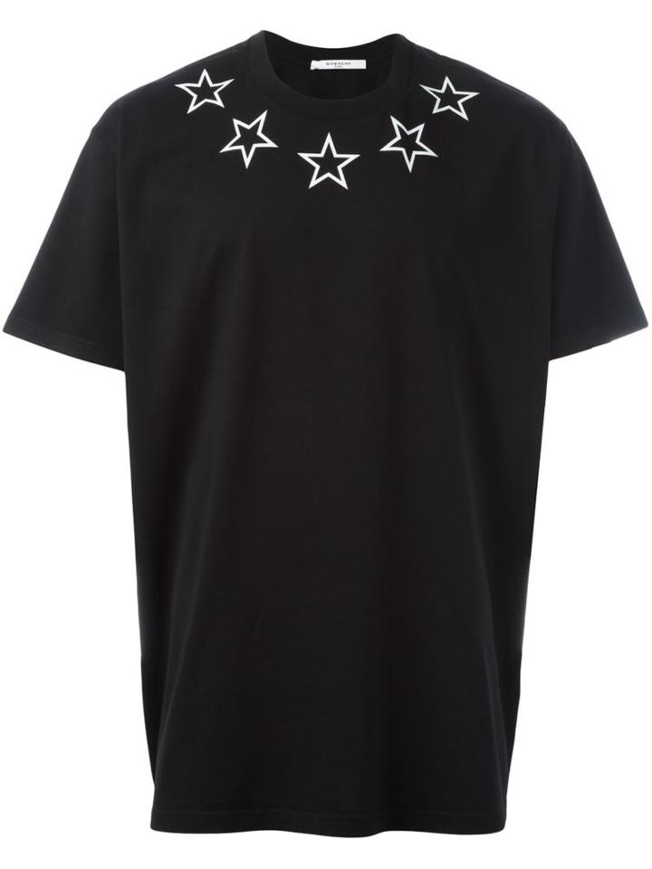 Givenchy Star Print T-shirt, Men's, Size: Xs, Black, Cotton