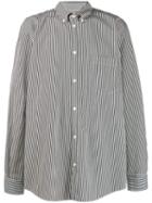 Balenciaga Striped Logo Shirt - Black