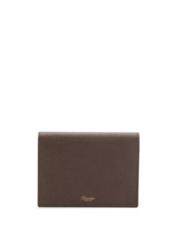 Pineider Bi-fold Logo Cardholder - Brown